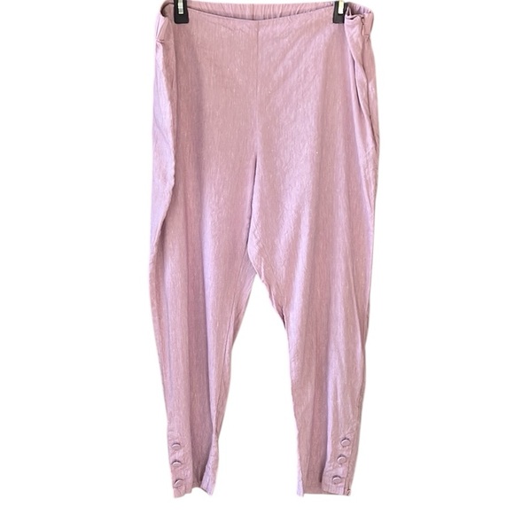 J.Jill Linen Stretch Sz L Lilac Tapered Casual Linen Blend Pants - Picture 1 of 9